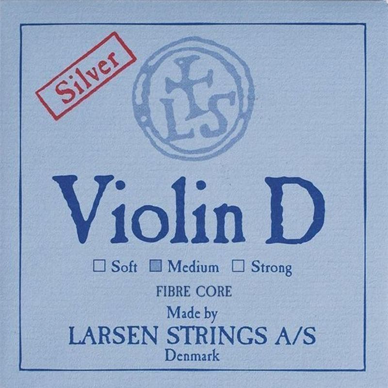 Larsen Fiolin D-streng Original syntetisk / fiberkjerne. SØLV