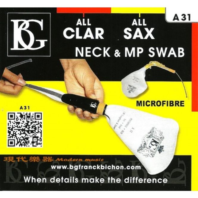 Hovedbilde BG A31. Neck & MP Swab. Klarinett og Saksofon.
