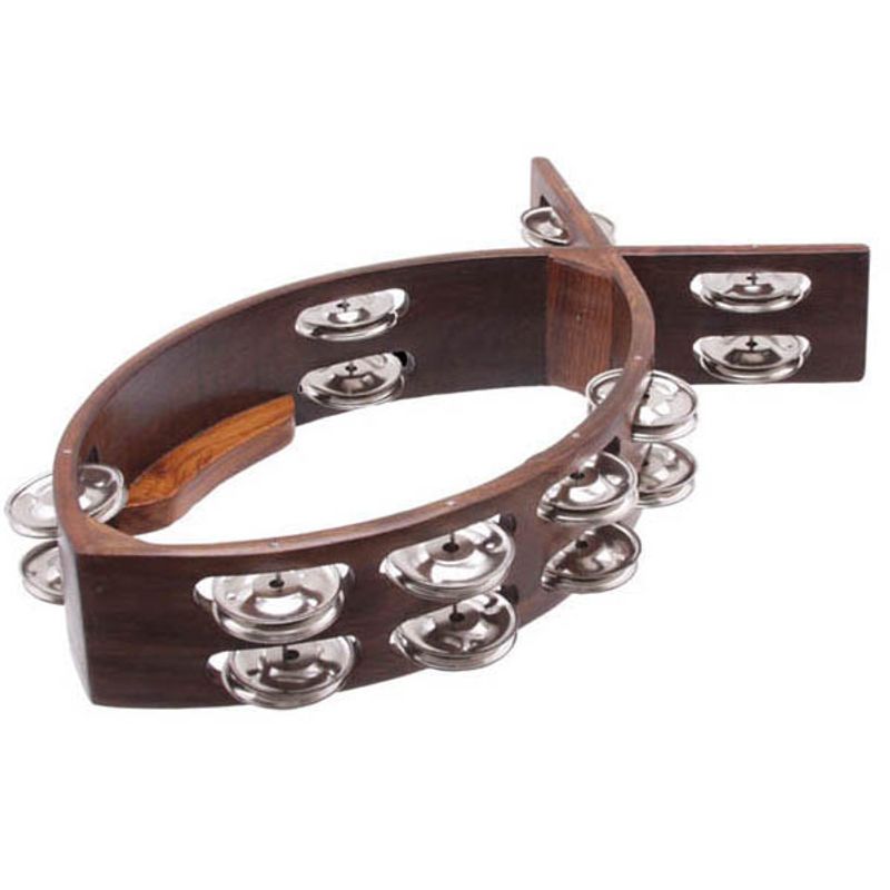 Grover Trophy W400D – Fisk Tambourine hardwood Dobbel rad