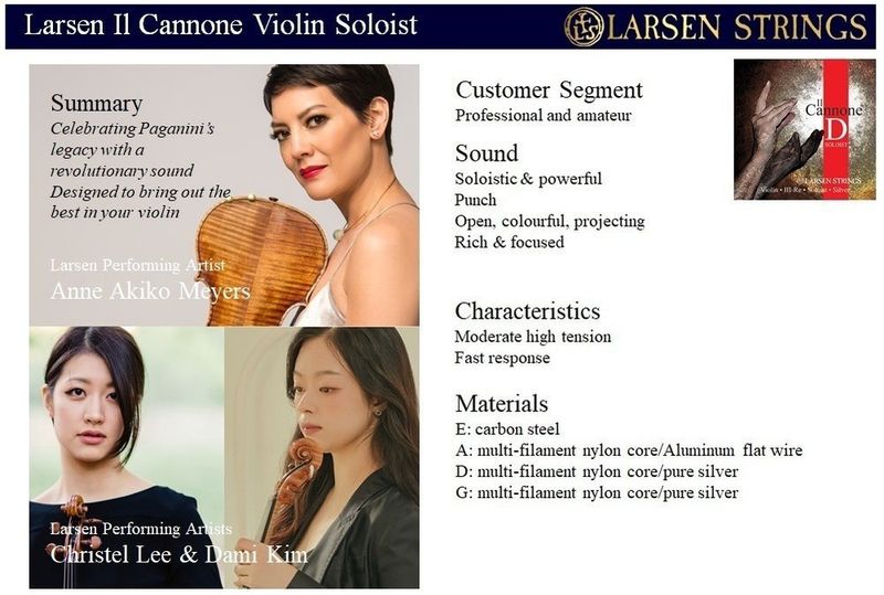 Larsen IL Cannone Soloist Warm & Broad Fiolinstrenger 4/4 Sett, medium